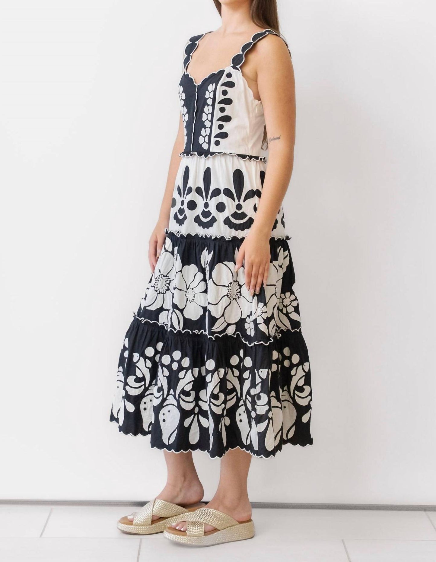 Farm Rio - Summer Cutwork Midi Dress