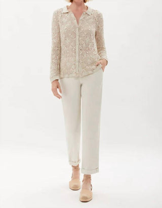 Ecru - Mitchell Roll Cuff Chino Pant