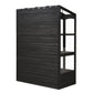 TOPMAX 78-inch Wooden Greenhouse Cold Frame with 4 Independent Skylights and 2 Folding Middle Shelves