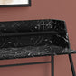 Computer Desk for Home Office with Marble Look and Storage Shelves