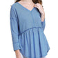 Umgee - Babydoll Striped Top