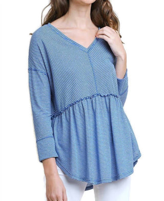 Umgee - Babydoll Striped Top