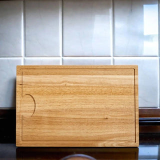 Creative Gifts International - Rubberwood Cutting Board with Well - 18" x 12"
