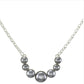 Marjorie Baer - Women's Semi Circle Arc Grey Cabochons On Chain Necklace