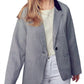 &Merci - Contrast Lapel Collar Houndstooth Blazer