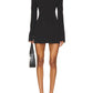Aexae - Wool Contoured Turtleneck Long Sleeve Mini Dress