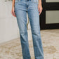 Judy Blue - Mid Rise Boot Cut Jean With Distress Hem