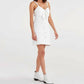 7 For All Mankind - Double Tie Buttoned V Neck Mini Dress