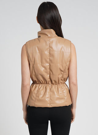 Love Token - Chlo Puffer Vest With Cinched Waist