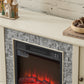 58" Modern TV Stand with Electric Fireplace and Storage