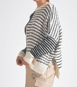 Elan - Mara Striped Sweater