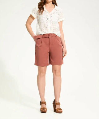 Fdj - Eyelet Lace Short-sleeve Top