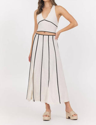 Vintage Havana - Linen Blend Maxi Skirt