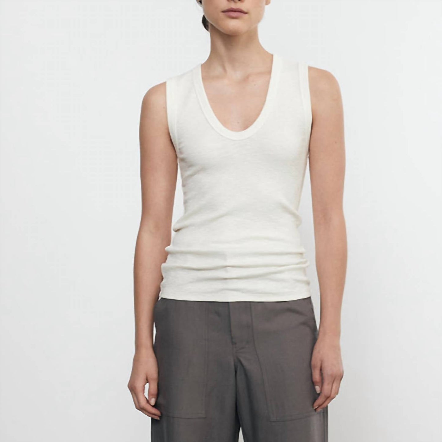 Enza Costa - Textured Rib Sleeveless Top