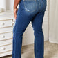 Judy Blue - Mid Rise Hand Sand & Destroy Bootcut Jeans