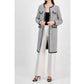 Anne Klein - Tweed Collarless Long Jacket