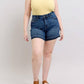 Judy Blue - High Waist Tummy Control Destroy Release Hem Denim Short