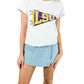 Queen Of Sparkles - Licensed Lsu Pennant Frill Tee