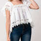 Timing - Ruffled Short Sleeve Top