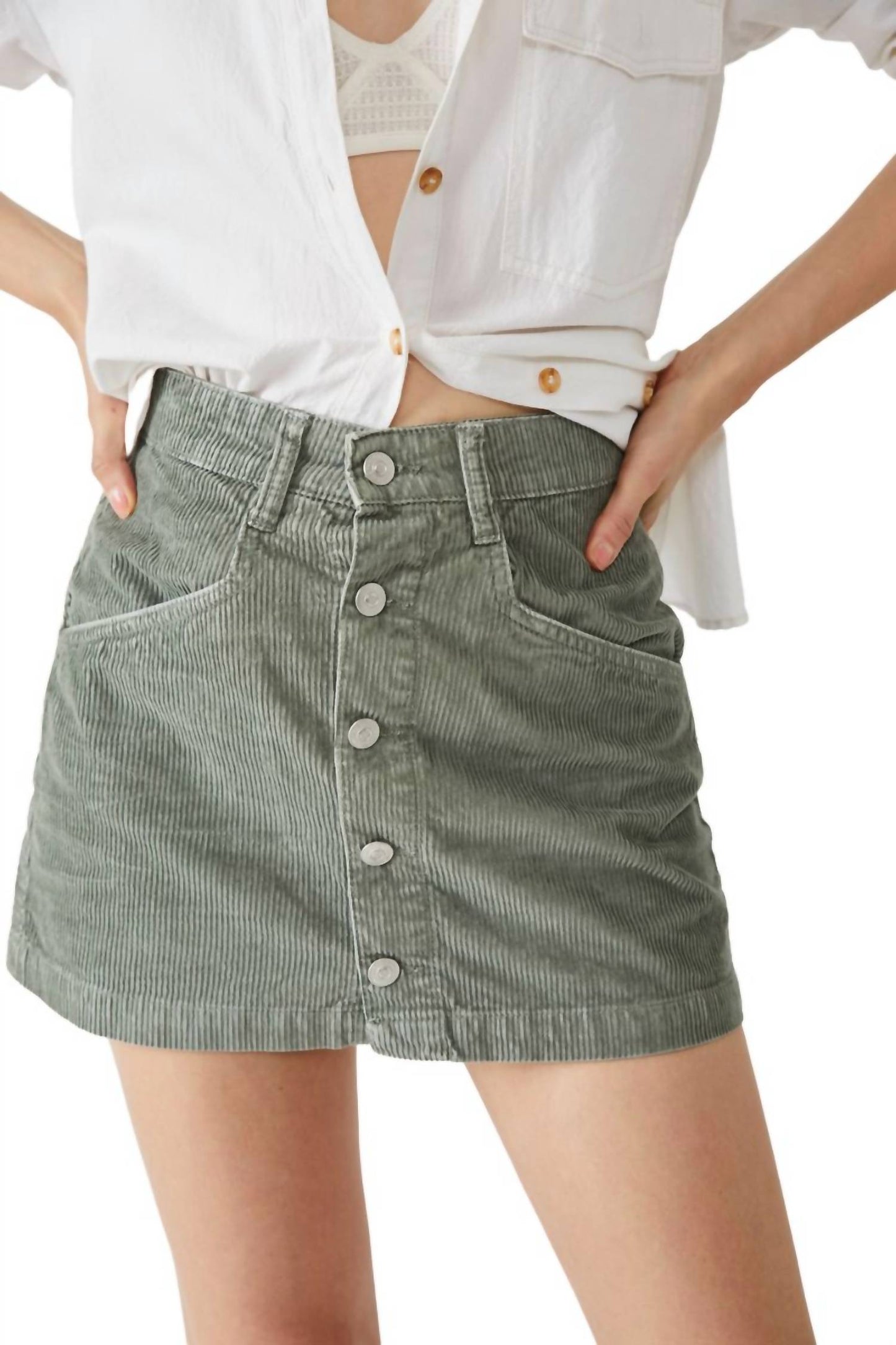 Free People - RAY CORD MINI SKIRT
