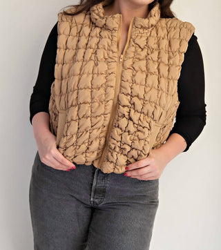 The Curve La - Plus Size Quilted Puffer Vest