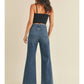 Just Black Denim - High Rise Patch Pocket Wide Leg Jeans