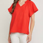 Entro - Ruffled Flutter Sleeve Blouse