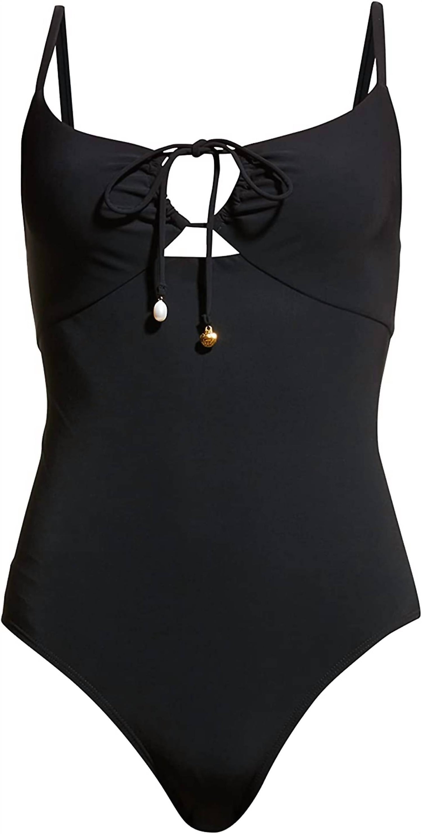 Tory Burch - Ruched Tie-Front One-Piece Swimsuit