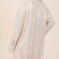 Geegee - Sequin Oversized Button Up Blouse