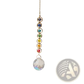 Chakra Rainbow Crystal Sun Catcher with Faceted Prism