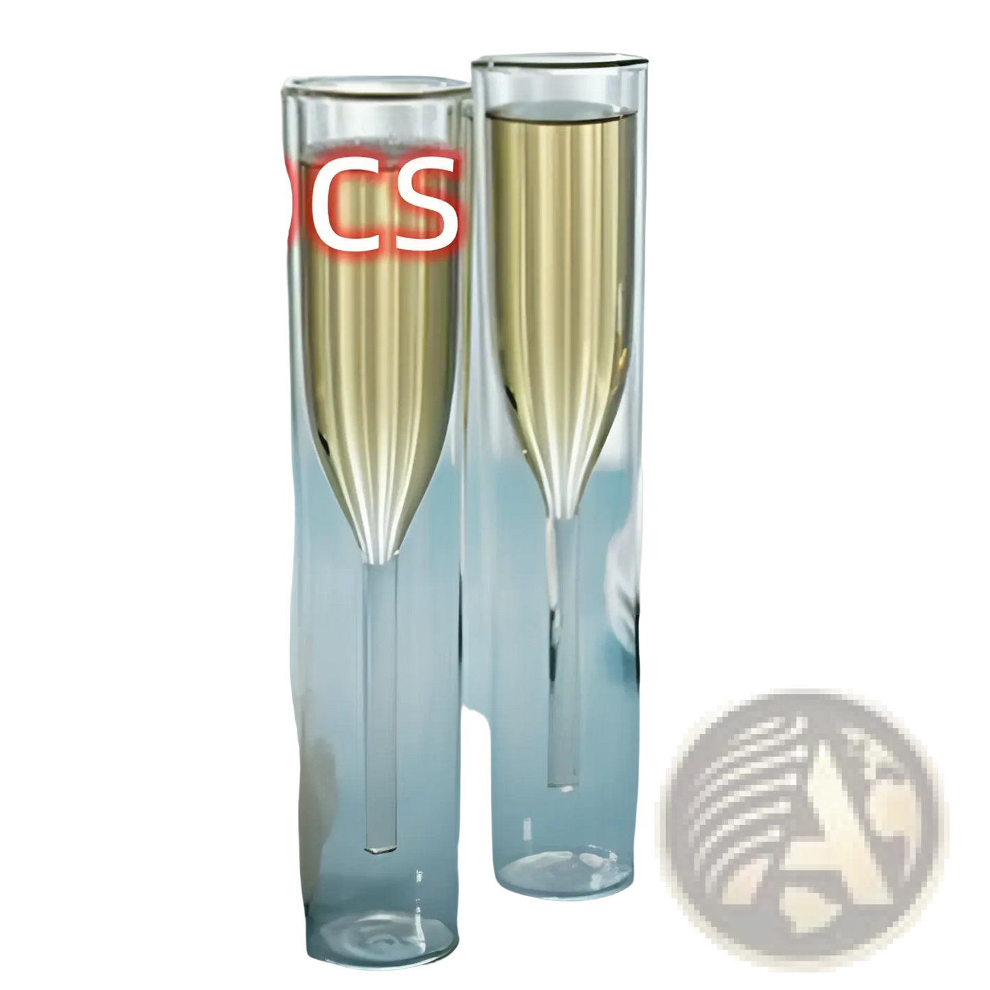 Champagne Flute Double Walled Glass 115ml Set
