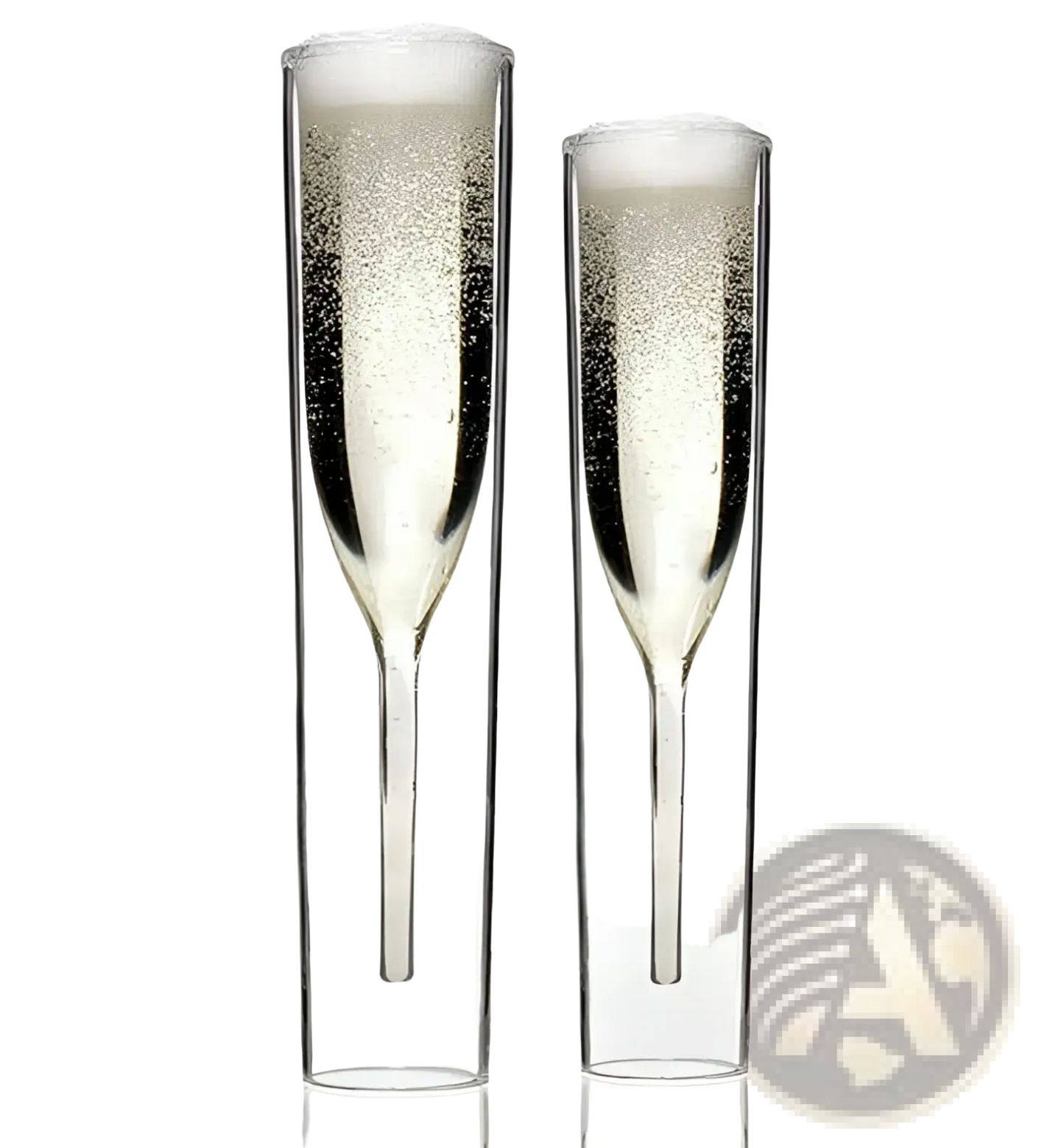 Champagne Flute Double Walled Glass 115ml Set