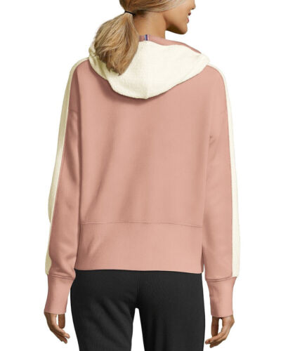 Champion Women's Plus Heritage Herringbone Accent Zip Hoodie Pink Size 1X