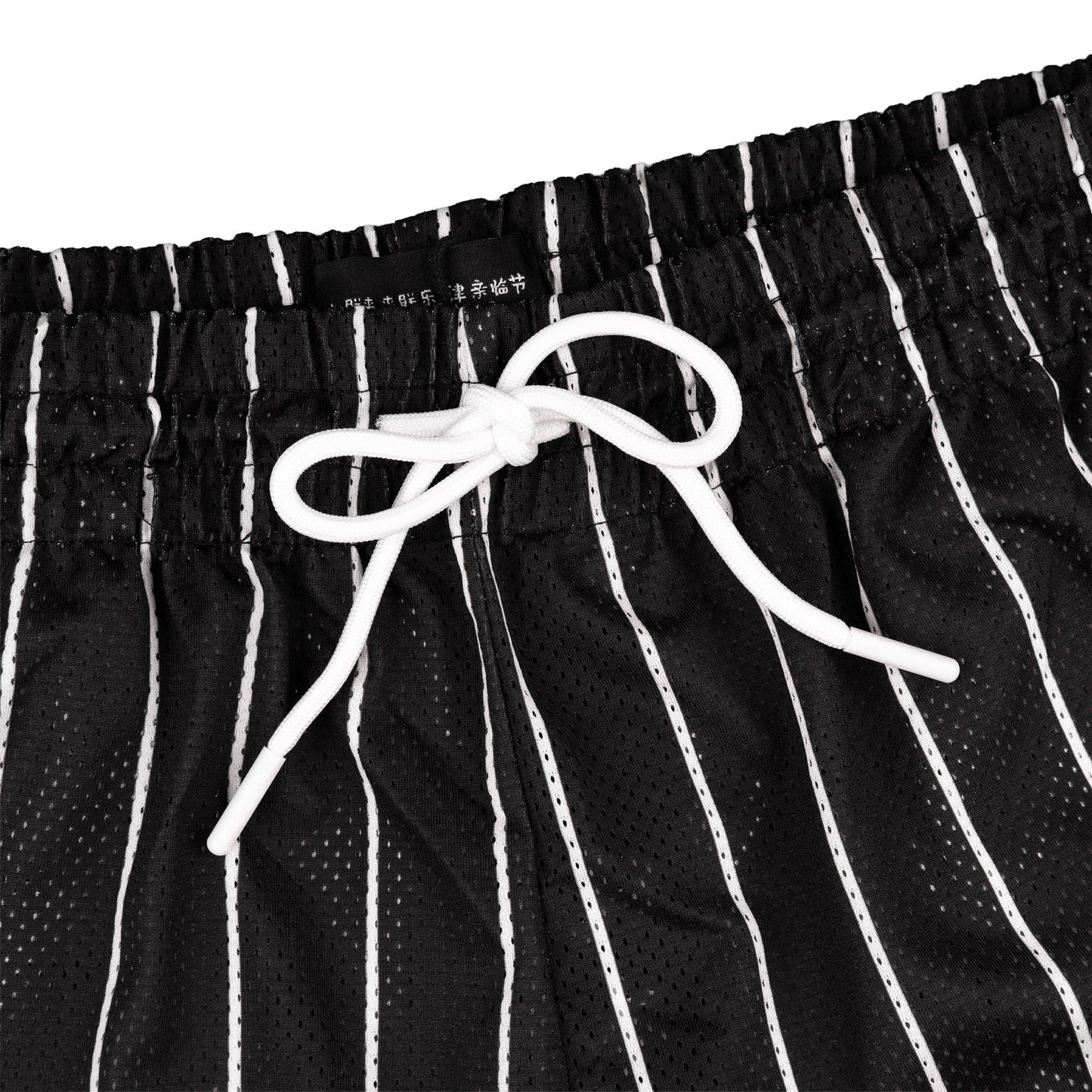 Common Hype Beacon Pinstripe Mesh Short Jet Black