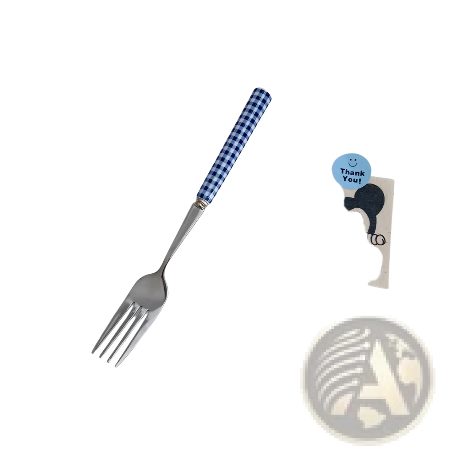 Checkered Stainless Steel Cutlery Tableware Set