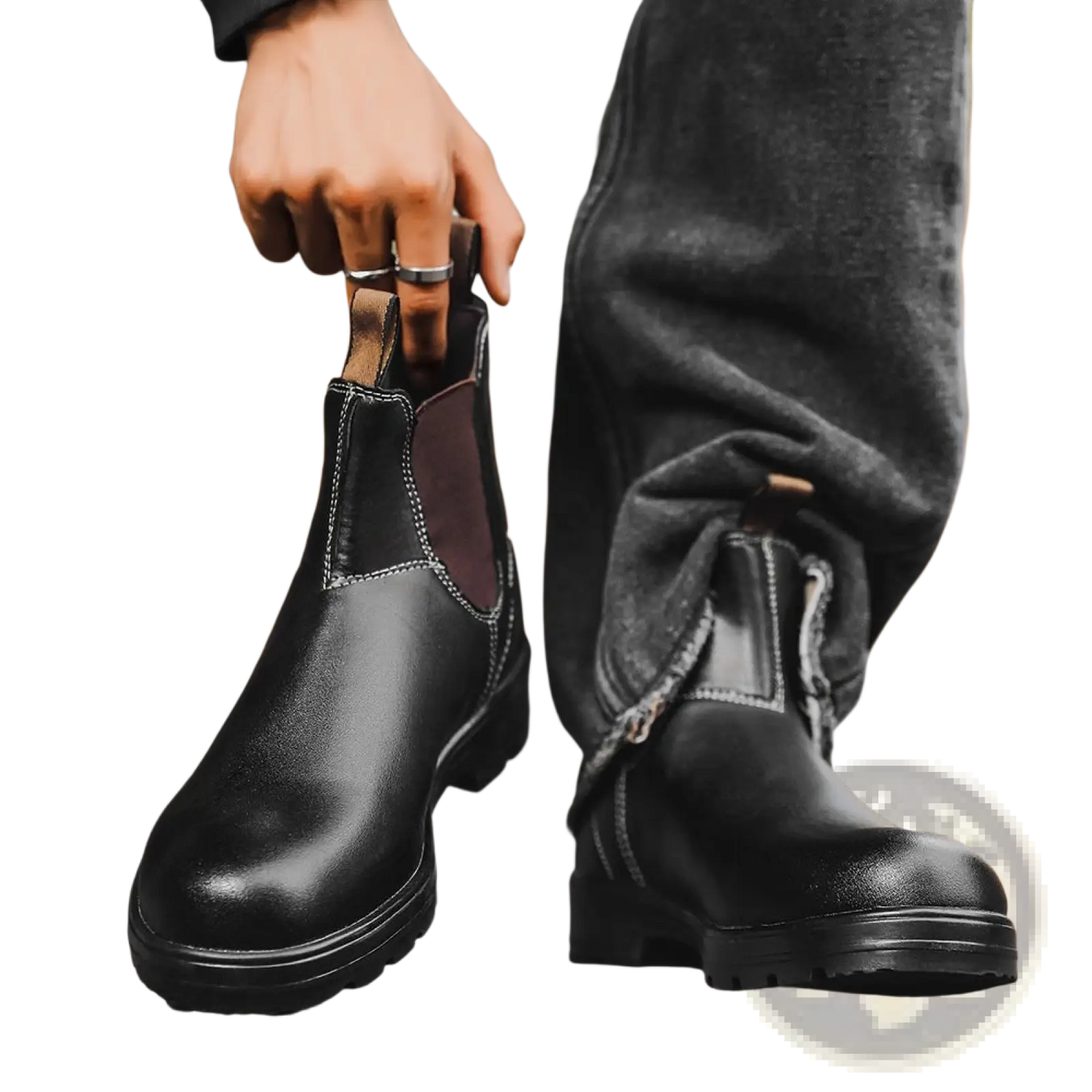 Chelsea Boots Unisex Vintage Leather Martin Boots