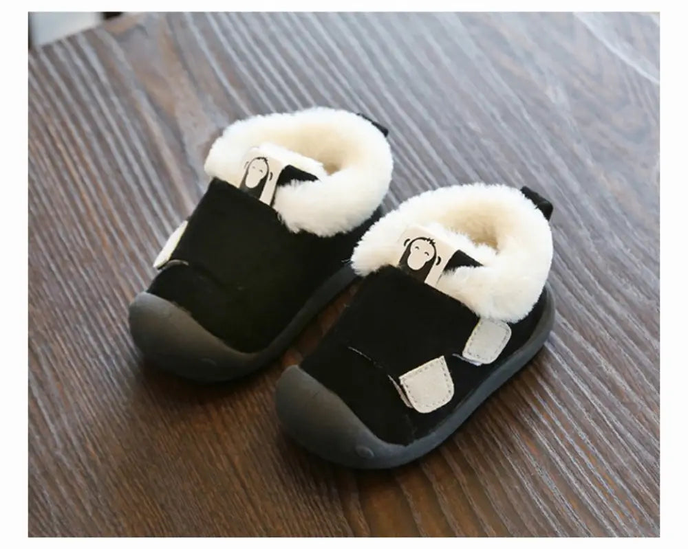Animal Themed Plush Faux Fur Toddler Snow Boots
