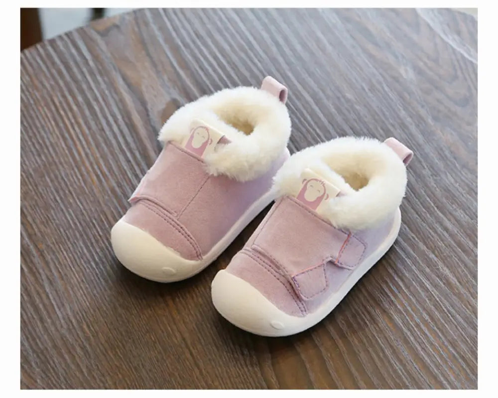 Animal Themed Plush Faux Fur Toddler Snow Boots