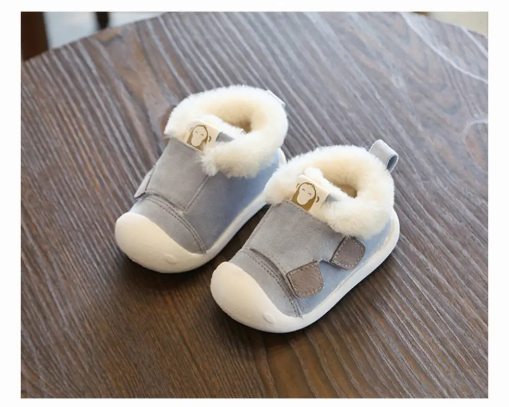 Animal Themed Plush Faux Fur Toddler Snow Boots