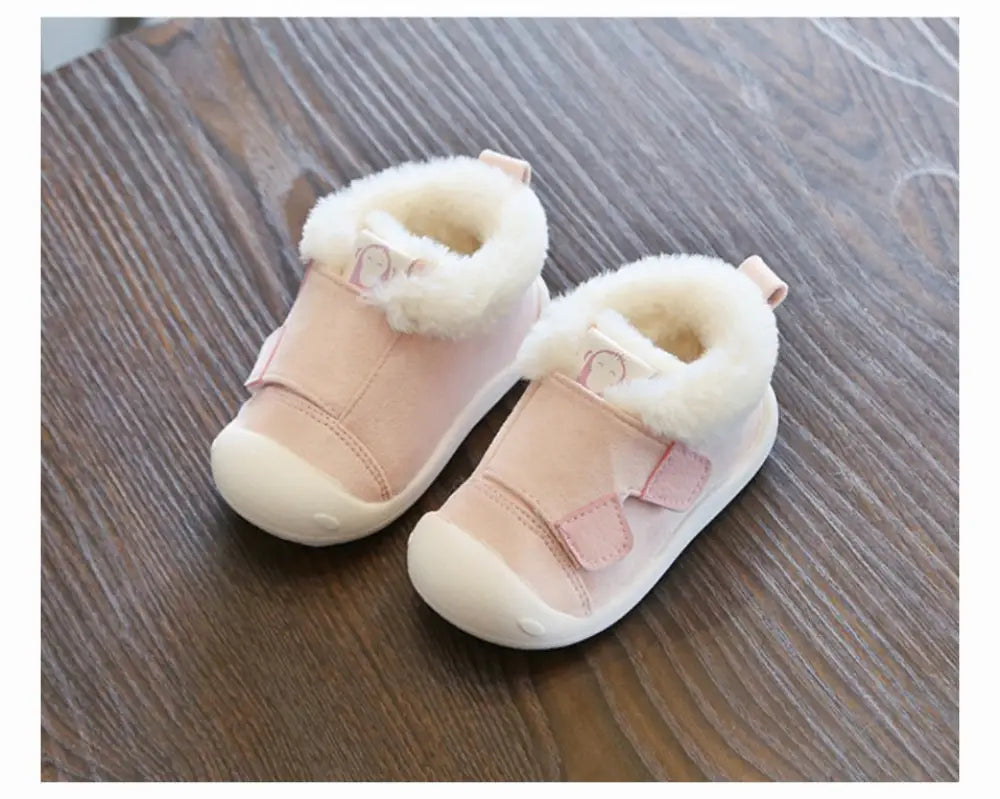 Animal Themed Plush Faux Fur Toddler Snow Boots
