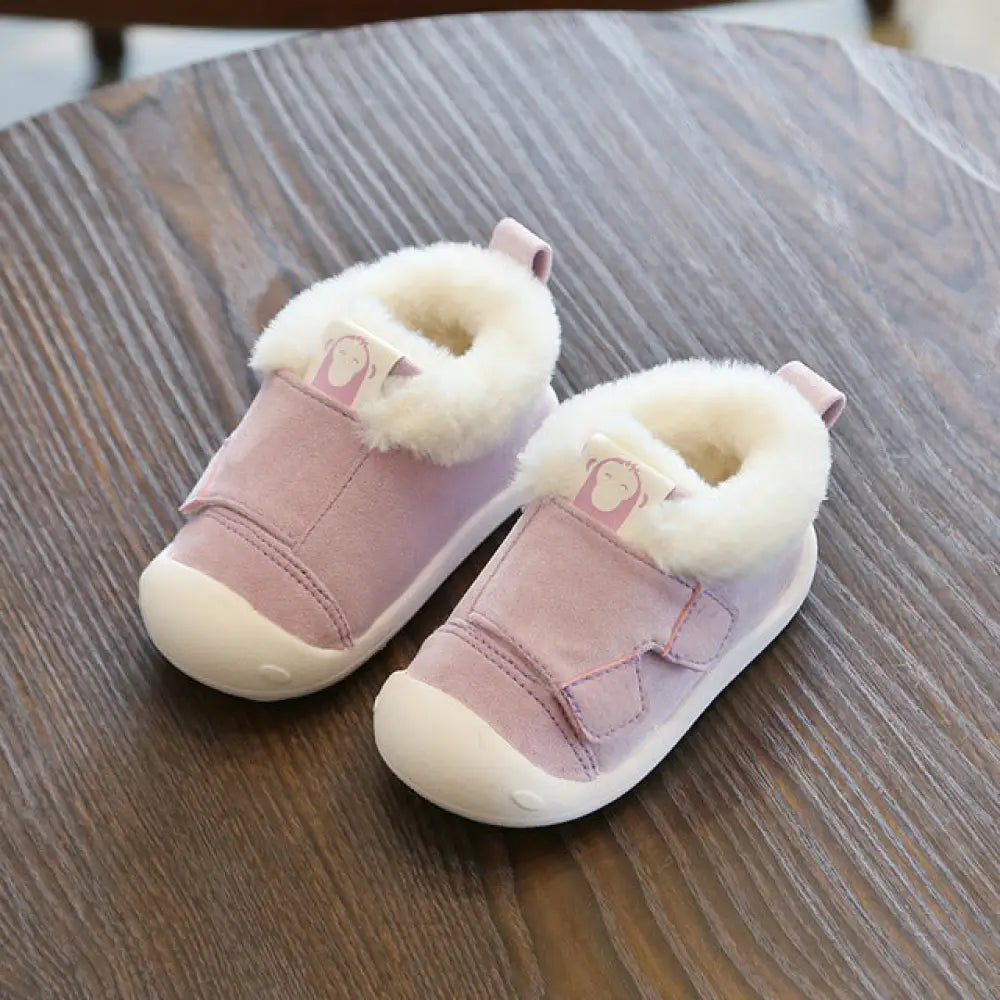 Animal Themed Plush Faux Fur Toddler Snow Boots