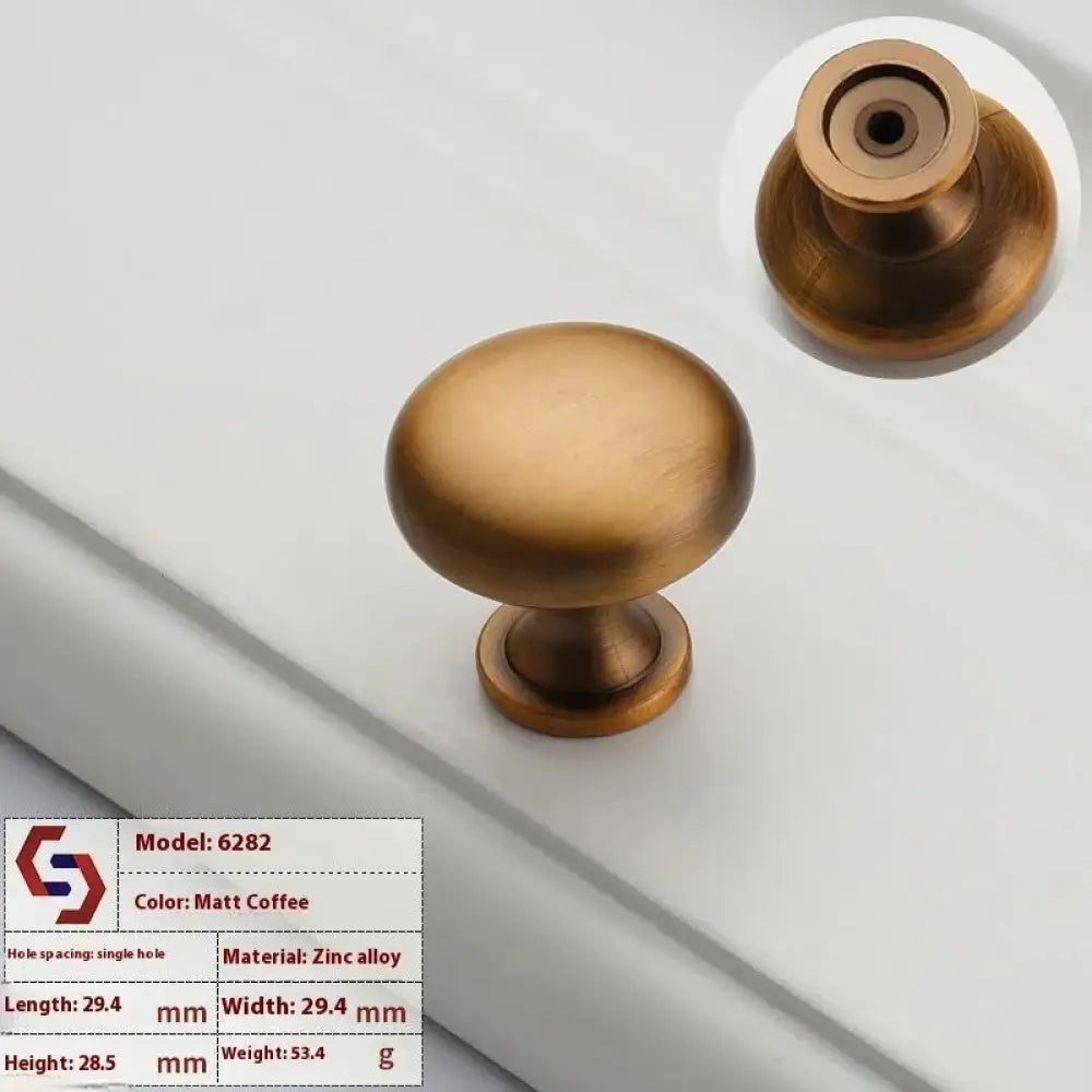 Minimalist Brushed Brass Cabinet Handle and Knob Set