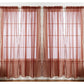 J&V TEXTILES 4-Pack Value: Solid Sheer Window Curtain Panels