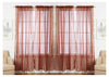J&V TEXTILES 4-Pack Value: Solid Sheer Window Curtain Panels