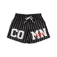 Common Hype Split Pinstripe Mesh Short Jet Black