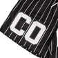 Common Hype Split Pinstripe Mesh Short Jet Black