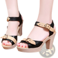 Chunky Heel Platform Buckle Sandals with Non Slip Sole