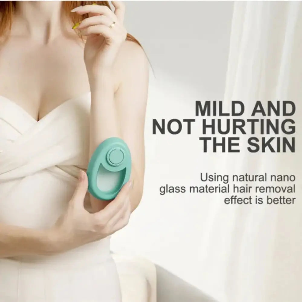 Teal Nano Glass Crystal Hair Eraser for Painless Removal