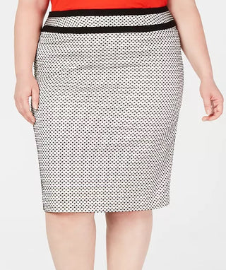 Calvin Klein Women's Plus Size Piped-Trim Skirt Gray Size 14W