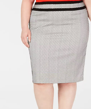 Calvin Klein Women's Plus Size Piped-Trim Skirt Gray Size 14W